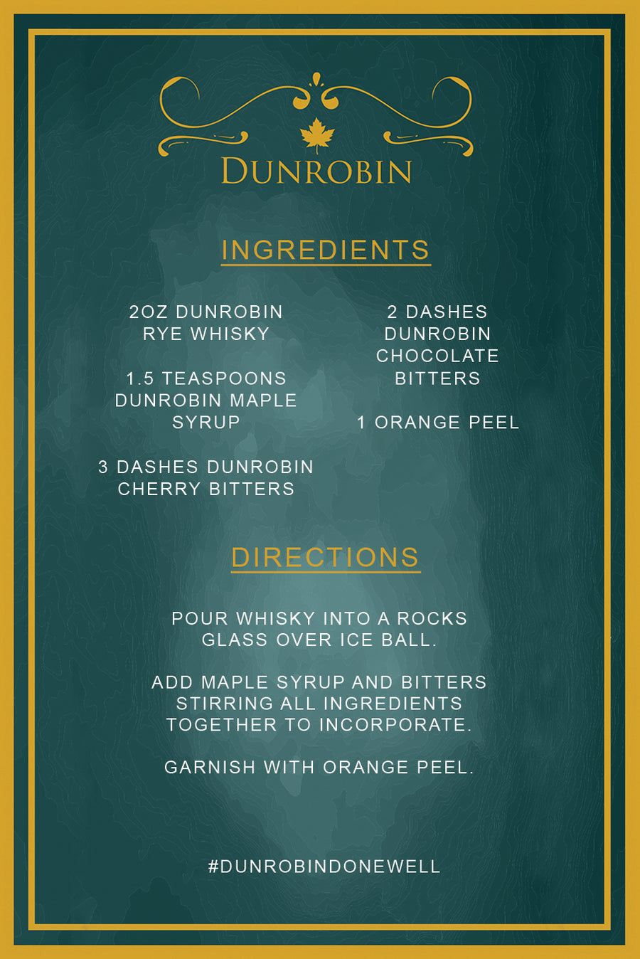 DND Old Fashioned - Distilleries Dunrobin