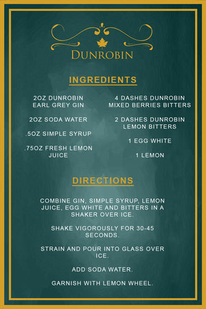 Gin Fizz Earl Grey - Distilleries Dunrobin