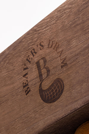Beaver's Dram + Custom Wood Gift Box - Premium Canadian Rye - Port Wood Finish - Dunrobin Distilleries
