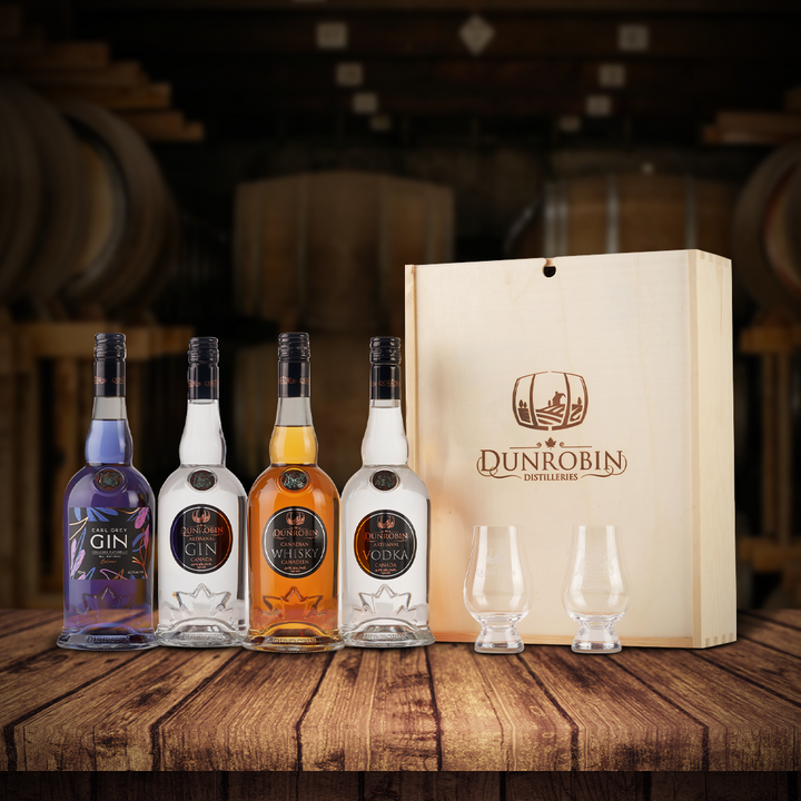 The Explorer Gift Box + Glencairn Crystal Whisky Glasses - Dunrobin Distilleries