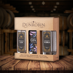 The Adventurer - Canadian Whisky + 100mL Variety Pack + Crystal Glencairn Whisky Glass - Dunrobin Distilleries