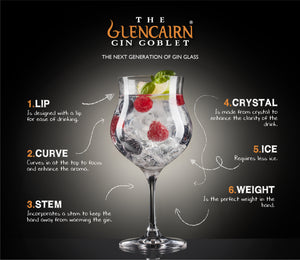 Glencairn Crystal Gin Goblet - Imported from Scotland - Dunrobin Distilleries